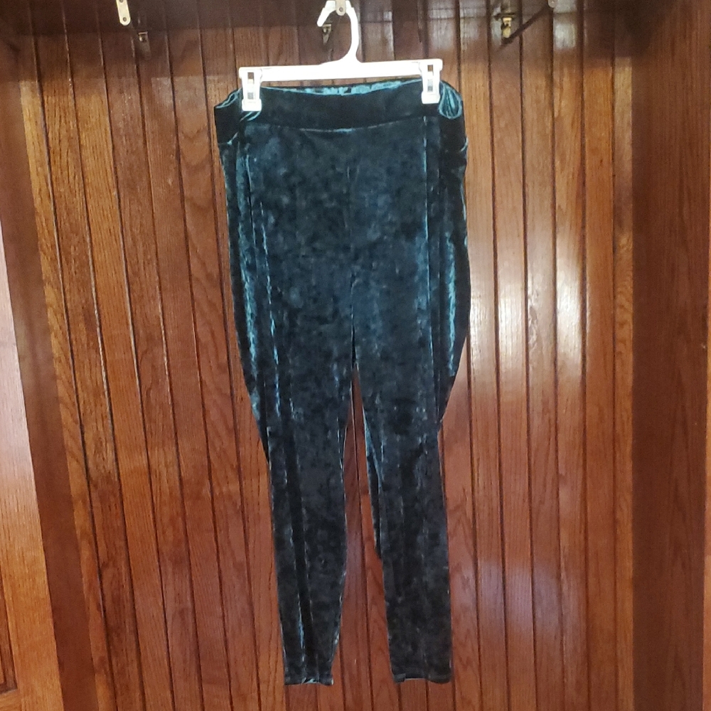 TORRID SIZE 4 Velvet Leggings in Deep Green